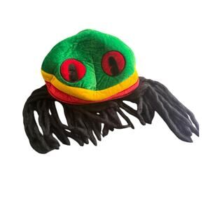 Rainforest Cafe Adjustable Rasta Cap Hat Dreadlock Souvenir